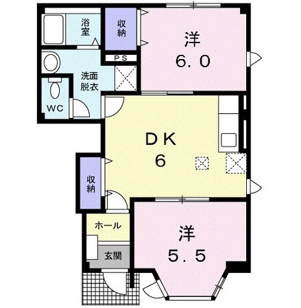 メゾンファルコＡの物件間取画像